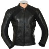 RTX Full Black Supersport Leather Motorbike Biker Jacket
